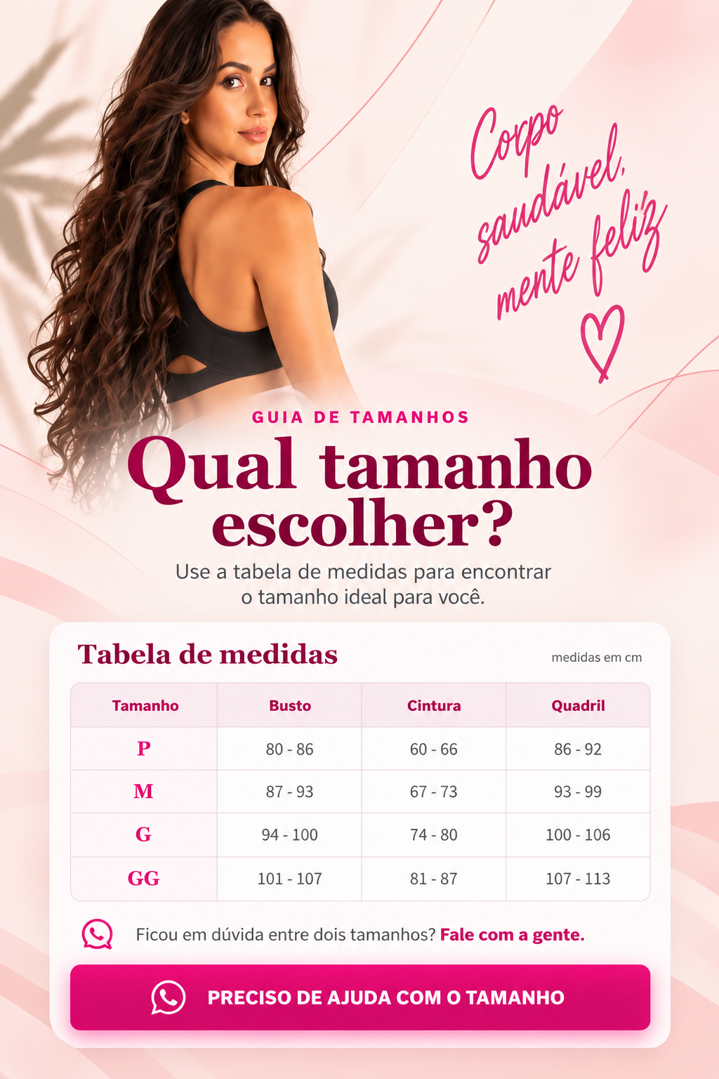 Guia de tamanhos MM Moda Fitness